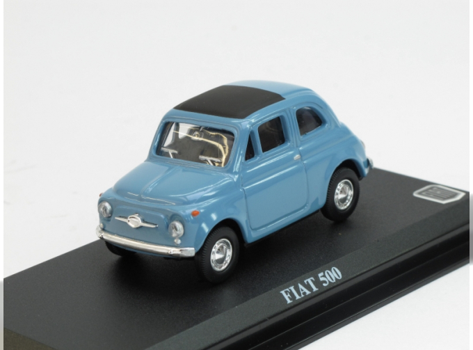 FIAT 500, CAR collection 1:43, blue