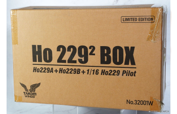 Сборная модель Ho 229 BOX 2: Ho229A + Ho229B + фигура пилота Ho229 в масштабе