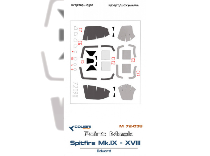 Окрасочная маска Британский истребитель Supermarine Spitfire MK.IX - XVIII