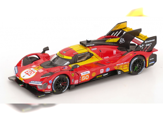 FERRARI 499p 3.0l Turbo V6 Team Ferrari Af Corse №50 Winner 24h Le Mans (2024) Antonio Fuoco - Miguel Molina - Nicklas Nielsen, Red