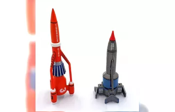 G.ANDERSON Thunderbirds - Thunderbird 1 - Thunderbird 3, Red Silver