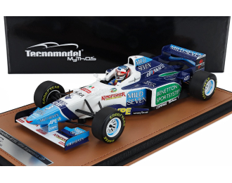 BENETTON F1 B196 Team Renault Mild Seven №3 Argentina Gp (with Pilot Figure) (1996) Jean Alesi, White Light Blue Green