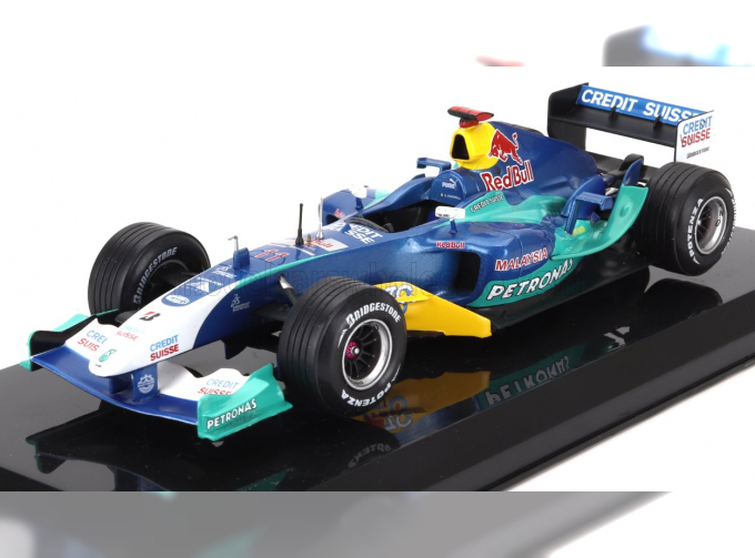 SAUBER F1 C23 Petronas №11 Season (2004) Giancarlo Fisichella - Con Vetrina - With Showcase, Blue Green