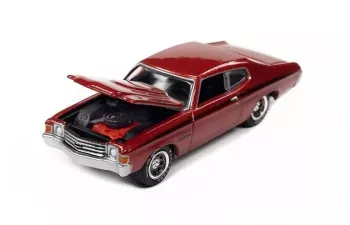 FORD Mustang Convertible (1972), bright lime/black, CHEVROLET Chevelle SS Heavy Chevrolet, Orange Flame & Black Side Stripe