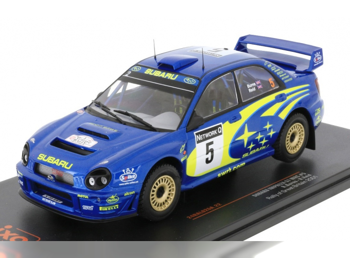 SUBARU Impreza S7 Wrc '01 N5 3rd Rally Great Britain (2001) R.Burns - R.Reid, Blue Yellow