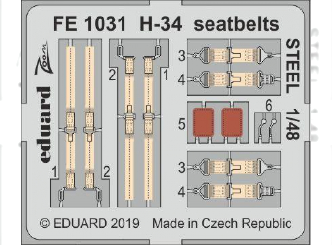 Фототравление H-34 стальные ремни