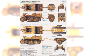 Сборная модель Kettenkraftrad w/Cart&Goliath