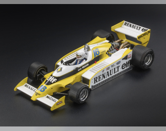 RENAULT F1 Rs10 Team Renault Elf №16 Fastest Lap 3rd French Gp (with Pilot Figure) (1979) Rene Arnoux, Yellow White