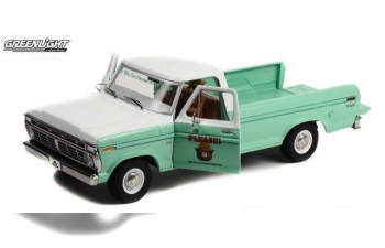 FORD F-100 пикап "Only You Can Prevent Wildfires" c фигуркой медведя Forest Service Green (1975)