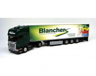 SCANIA SERIE R STREAMLINE с полуприцепом-рефрижератором BLANCHER 2014, black