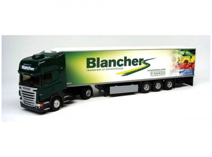 SCANIA SERIE R STREAMLINE с полуприцепом-рефрижератором BLANCHER 2014, black