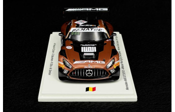 MERCEDES-BENZ Amg Gt3 Evo 6.2l V8 Team Almanar Getspeed Racing №777 Winner Gold Class 24h Spa (2024) Al Faisal Al Zubair - Dominik Baumann - Philip Ellis - Mikael Grenier, Brown Black