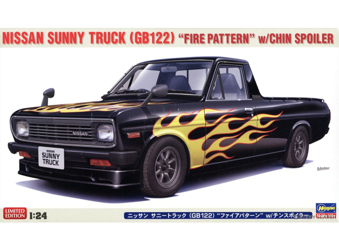 Сборная модель Nissan Sunny Truck (GB122) «Огненный узор» со спойлером (Limited Edition)