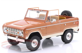 FORD Bronco Ranger (1973), brown metallic / white (hot ginger metallic)