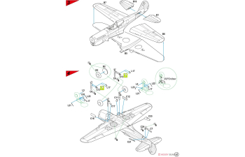 Сборная модель P-40F/L Warhawk 'Desert Hawks With Merlin'