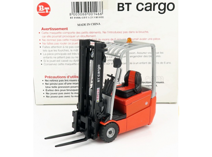 BT CARGO B316 Carrello Elevatore Verticale - Vertical Order Picker 3 Wheels, Black Orange