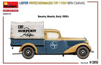 Сборная модель MERCEDES-BENZ Type 170v Liefer Pritschenwagen Semperit With Canvas (1935)