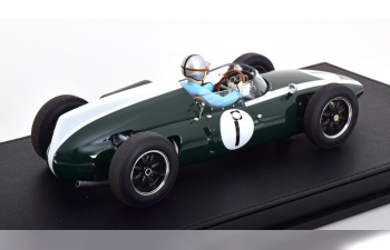 COOPER F1 T53 N 1 Pole Position Winner British Silverstone Gp World Champion (with Pilot Figure) (1960) Jack Brabham, Green