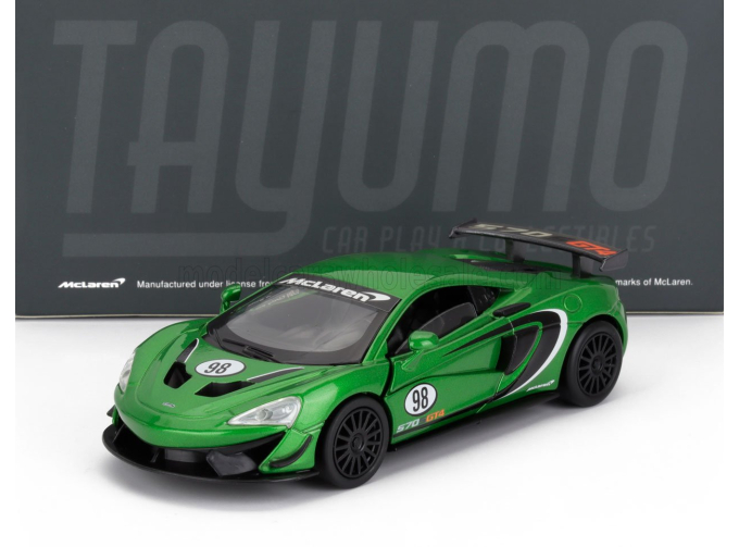 McLAREN 570s Gt4 №98 Racing (2016), green