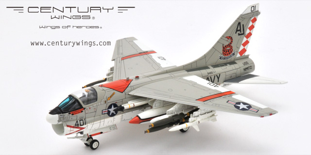 Vought A-7E Corsair II Diecast Model USN VA-86 Sidewinders AJ401 USS Nimitz 1978 (Wings of Heroes)