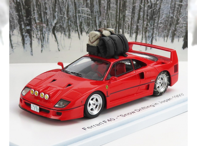 FERRARI F40 Snow Japan Drifting (1993), red