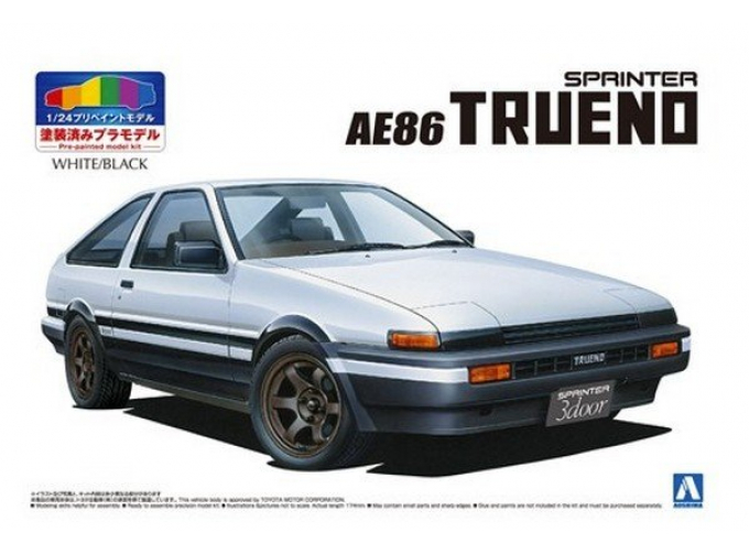 Сборная модель Toyota AE86 Trueno '83 (White/Black)