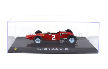 FERRARI F1 158 №2 World Champion Season (1964) John Surtees - Con Vetrina - With Showcase, Red