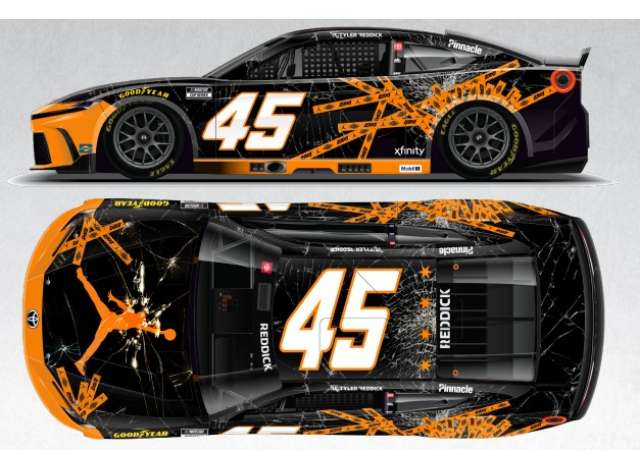 Toyota Camry XSE #45 Tyler Reddick *Jordan Brand Chicago*, black/orange 2025