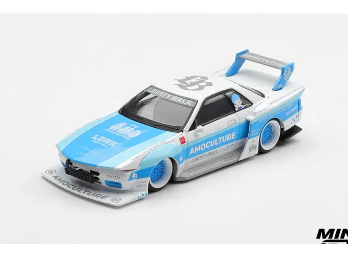 NISSAN Skyline GTR (R32) LBWK Kaido Works Amoculture (2026), white/blue