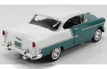 CHEVROLET Bel Air Cabriolet Closed (1955), Green Met White