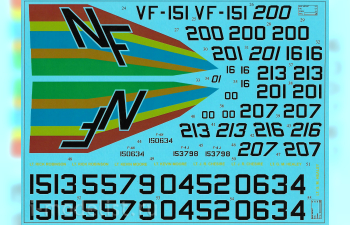 Декаль для F-4J Phantom-II VF-151, без тех. надписей