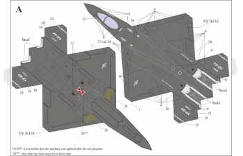 Декаль для YF-23 Black Widow II