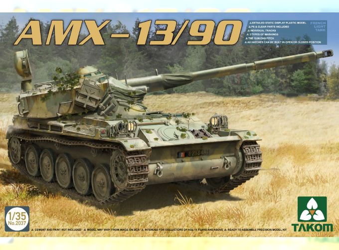 Сборная модель AMX-13/90 French Light Tank