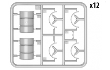 Сборная модель Немецкие 200-л бочки для горючего