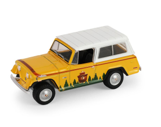 JEEP Jeepster Commando, Trees Are Wonderful Friends *Smokey Bear Series 5* (1971), yellow / white