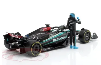 MERCEDES GP F1 W15 Eq Performance Team Amg Petronas Motorsport №63 Season (2024) George Russell - With Pilot, Black Silver Green