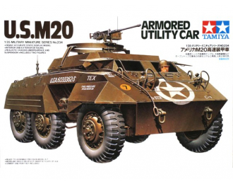 Сборная модель Американский трехосный бронетранспортер М20 с полной внутренней деталировкой и 2 фигурами
