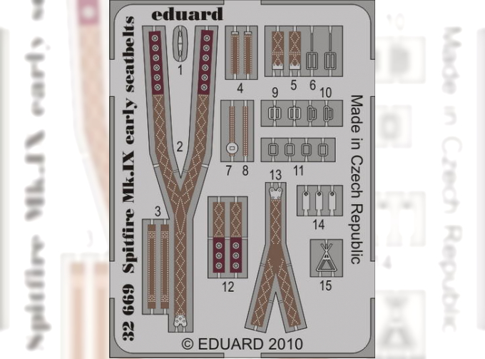 Фототравление привязные ремни Spitfire Mk.IX early seatbelts