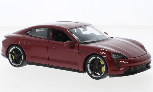 PORSCHE Taycan Turbo S, dark red