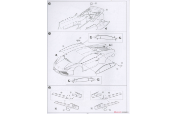 Сборная модель LAMBORGHINI HURACAN Pre-Painted, White