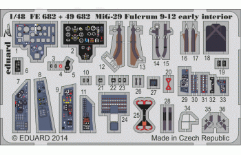 Фототравление Советский истребитель МиГ-29 (9-12) (интерьер)