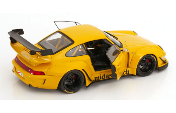 PORSCHE 911 (993) RWB Bodykit Coupe Midas Touch (2020), yellow