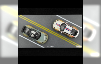 PORSCHE Set 2x 911 992 Dakar №00 Ahead Coupe (2024) + №953 Ahead Coupe (2024), White Blue Red Shade Green