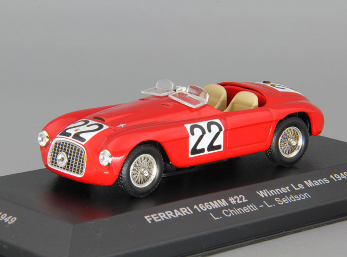 FERRARI 166M 22 Winner Le Mans (Luigi Chinetti -L.Seldson) 1949, red