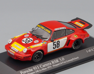 PORSCHE 911 Carrera Rsr Gelo Fitzpatrick 24h Le Mans #58 (1975), red / white