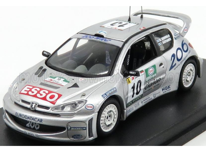 PEUGEOT 206 Wrc №10 2nd Rally Portugal (2000) M.gronholm - T.rautiainen, Silver