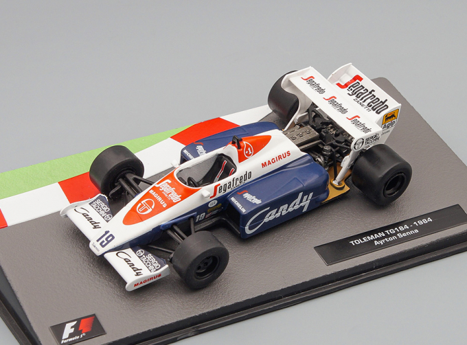 TOLEMAN TG 184 -AYRTON SENNA (1984), blue / white / red