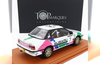 SUBARU Legacy Rs №7 2nd Swedish Rally (1992) Colin Mcrae - Derek Ringer, White Green Pink