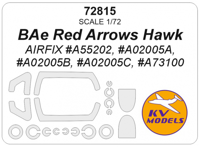 Маска окрасочная BAe Red Arrows Hawk (AIRFIX #A55202, #A02005A, #A02005B, #A02005C, #A73100) + маски на диски и колеса