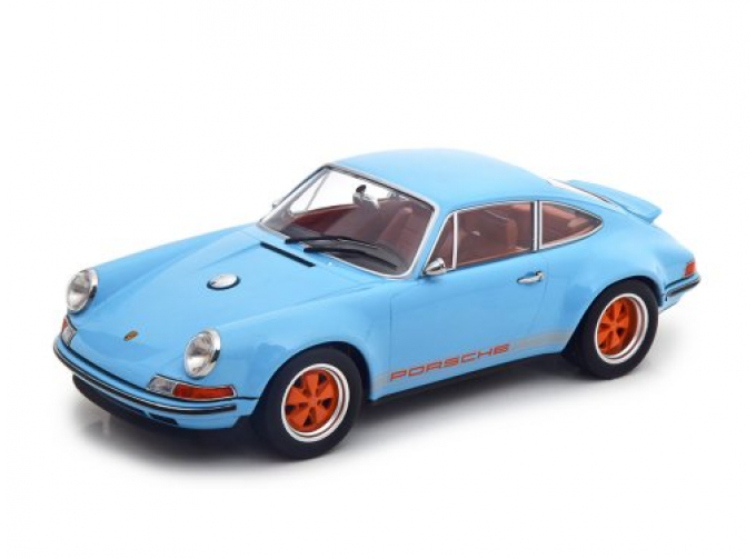 PORSCHE 911 By Singer Coupe 2014, Light Blue Orange